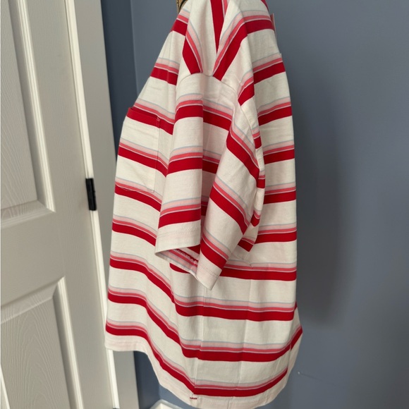 XiRENA Vibrant Red and White Striped Shirt - Picture 3 of 6
